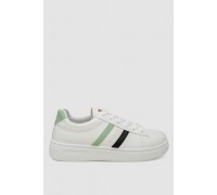 Кеди жіночі, колір біло-зелений, 248R100