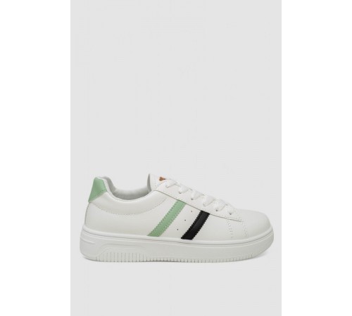 Кеди жіночі, колір біло-зелений, 248R100