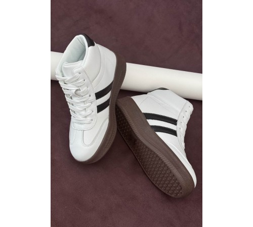 Кросівки жіночі демісезонні, колір біло-чорний, 248RSD20