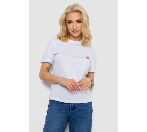 Футболка жіноча з принтом, колір білий, 238R57482