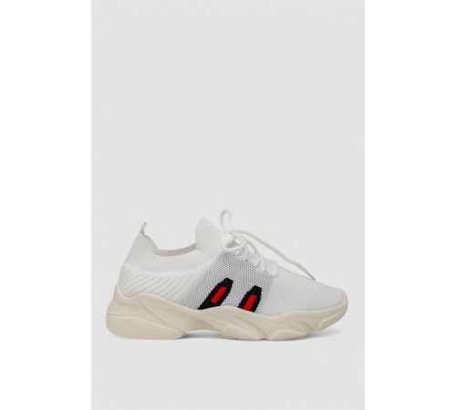 Кроссовки женские текстильные, цвет белый, 244R232K