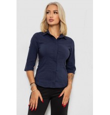 Блуза класична, колір синій, 230R08-1