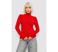 Гольф женский однотонный в рубчик, цвет красный, 257R101