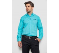 Рубашка мужская, цвет бирюзовый, 214R7114