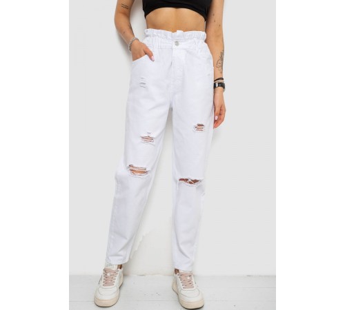 Джинси жіночі, колір білий, 182R1601-1