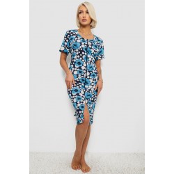 Халат женский на молнии с принтом, цвет голубой, 257R1030-2