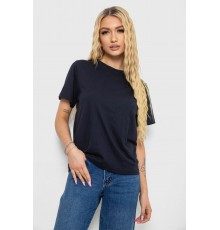 Футболка женская однотонная, цвет темно-синий, 238R111