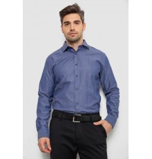 Сорочка чоловіча з довгим рукавом, колір джинс, 214R838