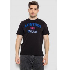 Футболка чоловіча з принтом, колір чорний, 241R1909