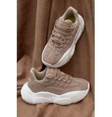 Кроссовки женские, цвет бежево-белый, 248RCX1250 Кроссовки женские, цвет бежево-белый, 248RCX1250
