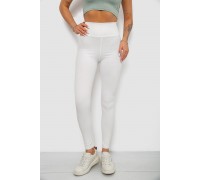 Лосины однотонные в рубчик, цвет молочный, 244R686