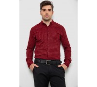 Сорочка чоловіча з принтом, колір бордовий, 214R7365
