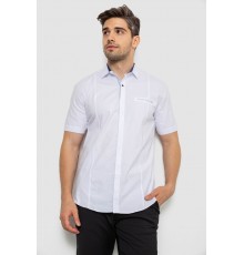 Рубашка мужская однотонная классическая, цвет белый, 214R7108