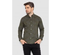 Сорочка чоловіча з принтом, колір хакі, 247R115