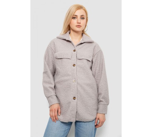 Рубашка -бомбер женская, цвет серый, 257R153