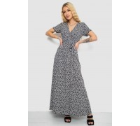 Сарафан на запах софт, колір чорно-білий, 241R184