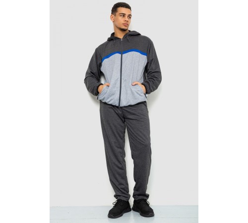 Спорт костюм чоловічий, колір темно-сірий, 244R9133