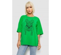 Футболка жіноча з принтом, колір зелений, 244R3008