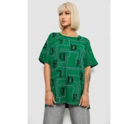 Футболка женская с принтом, цвет зеленый, 244R4016