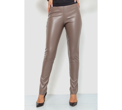 Лосини жіночі з екошкіри, колір мокко, 214R5023