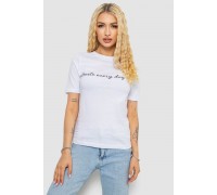 Футболка жіноча з принтом, колір білий, 241R130