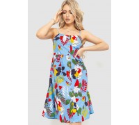 Сарафан женский с цветочным принтом, цвет голубой, 221R1932-4