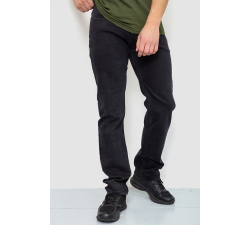 Джинси чоловічі однотонні, колір чорний, 244R115