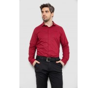 Сорочка чоловіча однотонна з принтом, колір бордовий, 186R2008