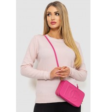 Кофта жіноча однотонна повсякденна, колір світло-рожевий, 244R2033