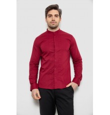 Рубашка мужская однотонная, цвет бордовый, 186R2033