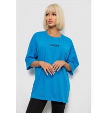 Футболка жіноча з принтом, колір блакитний, 244R2019