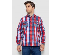 Сорочка чоловіча в клітинку, колір червоний, 214R0746