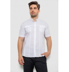 Сорочка чоловіча однотонна, колір білий, 214R6917-2