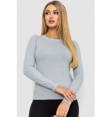 Кофта жіноча однотонна повсякденна, колір світло-сірий, 244R2033