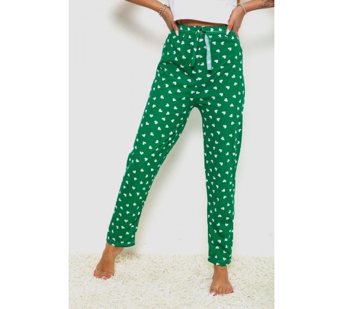 Штаны женские домашние, цвет зеленый, 238R57854-1