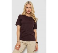 Футболка женская с принтом, цвет шоколадный, 241R1833