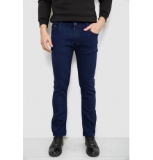 Джинси чоловічі однотонні Straight, колір синій, 244R1050-1