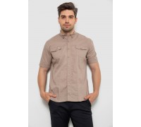 Рубашка мужская однотонная, цвет мокко, 214R6917-2