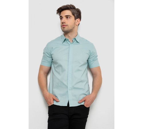 Рубашка мужская однотонная, цвет оливковый, 214R6917-3