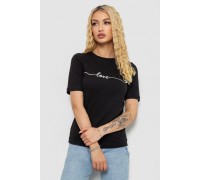 Футболка женская с принтом, цвет черный, 241R133