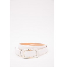 Жіночий білий ремінь з еко-шкіри 196RL3010W11