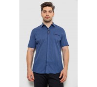 Рубашка мужская с принтом, цвет джинс, 214R7020