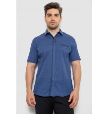 Сорочка чоловіча з принтом, колір джинс, 214R7020