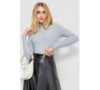 Гольф жіночий однотонний, колір світло-сірий, 204R040