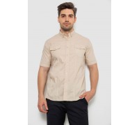 Рубашка мужская однотонная, цвет бежевый, 214R6917-2