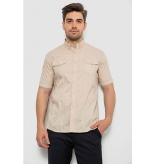 Сорочка чоловіча однотонна, колір бежевий, 214R6917-2