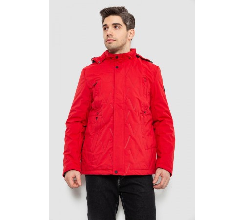 Куртка чоловіча демісезонна з капюшоном, колір червоний, 244R9159A