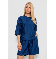 Костюм жіночий однотонний, колір темно-синій, 238R116
