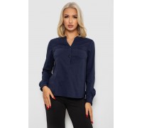 Блуза однотонна, колір синій, 230R96-10