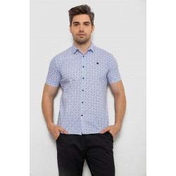 Рубашка мужская с коротким  рукавом, цвет голубой, 214R6917-15